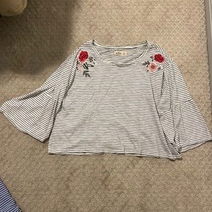 striped cotton hollister shirt